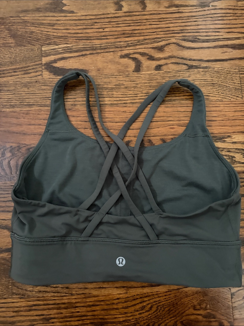 lululemon athletica Women's Strappy Sports Bra in Olive Green Size M